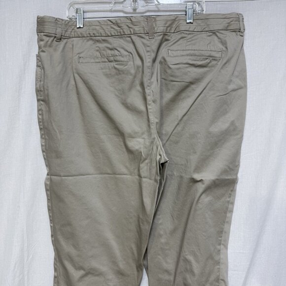 Intro Jonathan Ross Women’s 20W Capri Pants Tan Stretch Cotton Blend Straight - Picture 5 of 8